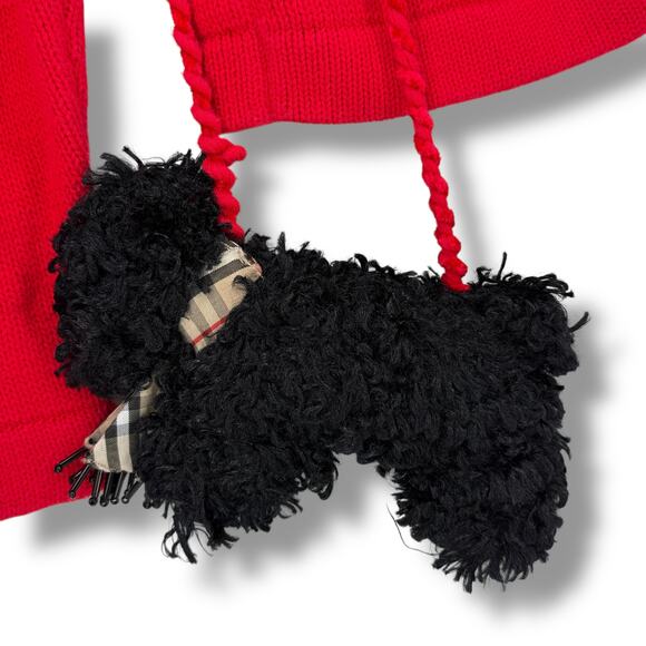 Jack B Quick Fuzzy Scotty Dog Knit Cardigan Sweater Size Medium Coin Purse - Picture 4 of 10